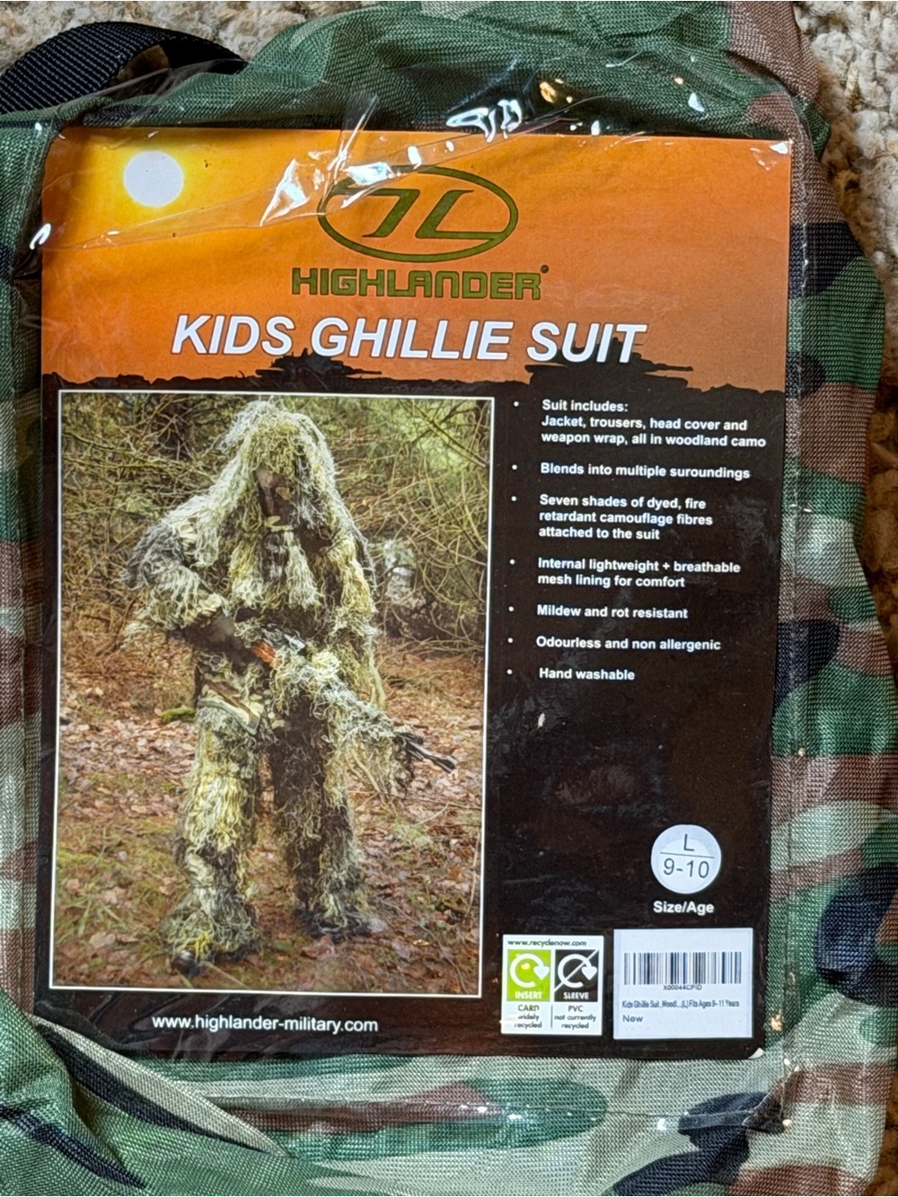 Kids Ghillie Suit - Woodland Camo